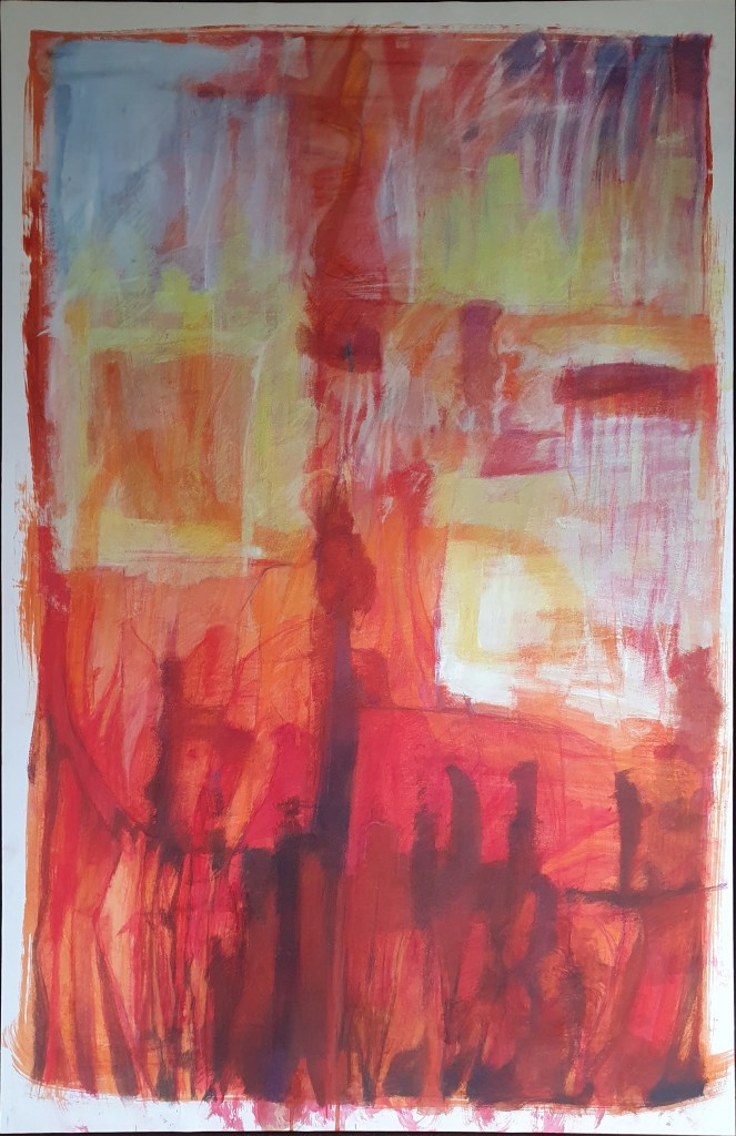 Acrylic and pastel pencil on cartridge.  Dark wood frame. £250.00 Excl carriage. Carriage free in West Midlands (UK).